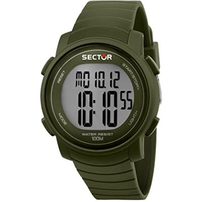 Sector No Limits 8033288925262 Montre numérique à quartz pour homme avec bracelet en polyuréthane, vert, 44mm, bracelet Sector No Limits 8033288925262 Montre numérique à quartz pour homme avec bracelet en polyuréthane, vert, 44mm, bracelet