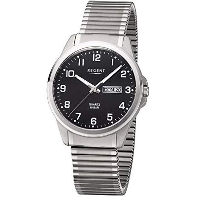 REGENT Montres Homme Analogique Quartz 32018685, Noir, One Size, Bracelet REGENT Montres Homme Analogique Quartz 32018685, Noir, One Size, Bracelet