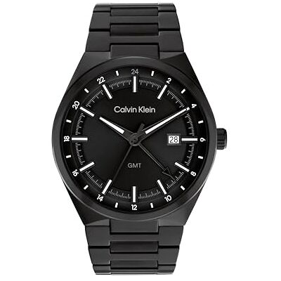 Calvin Montre à Mouvement Quartz à Trois Aiguilles avec Calendrier pour Homme Collection DISTINGUISH avec Bracelet en Acier Inoxydable Calvin Montre à Mouvement Quartz à Trois Aiguilles avec Calendrier pour Homme Collection DISTINGUISH avec Bracelet en Acier Inoxydable
