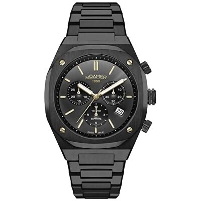Roamer Stingray R7 854837 Montre analogique à quartz pour homme, Noir, Casual Roamer Stingray R7 854837 Montre analogique à quartz pour homme, Noir, Casual