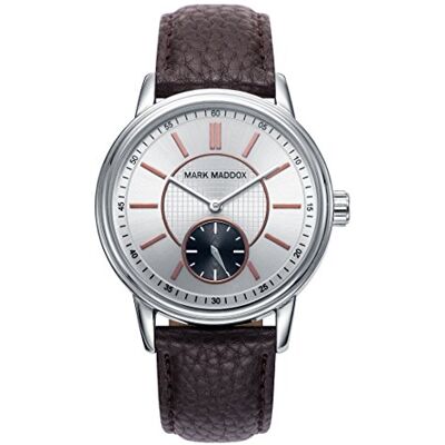 Mark Maddox Montre à quartz analogique pour homme avec bracelet en cuir HC0011-47, Bracelet Mark Maddox Montre à quartz analogique pour homme avec bracelet en cuir HC0011-47, Bracelet