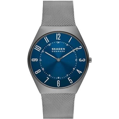Skagen Montre Grenen pour homme, mouvement à quartz à deux aiguilles avec bracelet en acier inoxydable Skagen Montre Grenen pour homme, mouvement à quartz à deux aiguilles avec bracelet en acier inoxydable