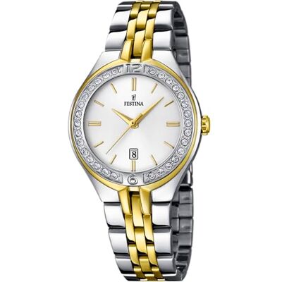 Festina Montre pour Femme F16868/1 Mademoiselle Boîtier en Acier Inoxydable Multi Bracelet en Acier Inoxydable Multi, Blanc/Multicolore, Classique Festina Montre pour Femme F16868/1 Mademoiselle Boîtier en Acier Inoxydable Multi Bracelet en Acier Inoxydable Multi, Blanc/Multicolore, Classique