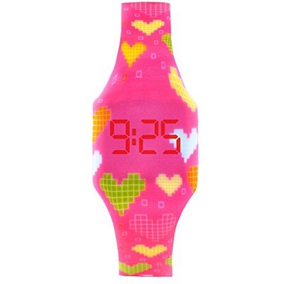 Kiddus Digital LED Montre pour filles, garçons, ados. Batterie japonaise de longue durée remplaçable. Montre-bracelet en silicone. Facile à lire et à apprendre l’heure. KI10204 COEURS Kiddus Digital LED Montre pour filles, garçons, ados. Batterie japonaise de longue durée remplaçable. Montre-bracelet en silicone. Facile à lire et à apprendre l’heure. KI10204 COEURS