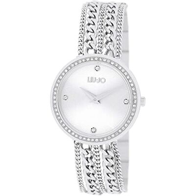 Liu Jo Montre analogique à quartz pour femme avec bracelet en acier inoxydable TLJ1830, argenté, Bracelet Liu Jo Montre analogique à quartz pour femme avec bracelet en acier inoxydable TLJ1830, argenté, Bracelet