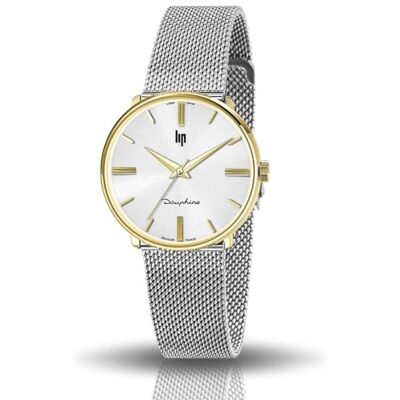 Lip Dauphine 34 Montre Femme Acier Bicolore Milanais 671951 Lip Dauphine 34 Montre Femme Acier Bicolore Milanais 671951