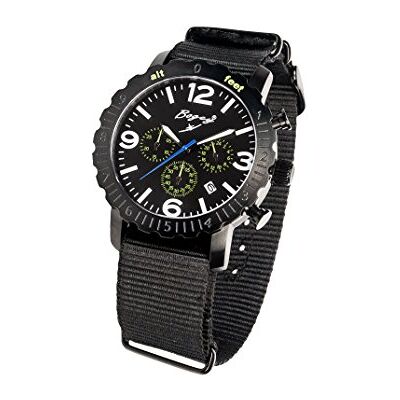 BOGEY BSFS002GRBK Montre chronographe pour homme à quartz avec bracelet en caoutchouc BOGEY BSFS002GRBK Montre chronographe pour homme à quartz avec bracelet en caoutchouc