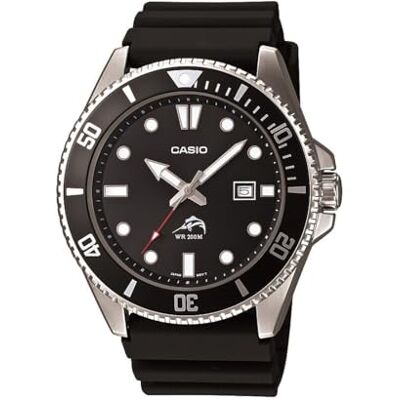 Casio MDV106-1AV 200 M WR Montre de plongée pour homme Noir, noir/argenté., Adult, Standard Casio MDV106-1AV 200 M WR Montre de plongée pour homme Noir, noir/argenté., Adult, Standard