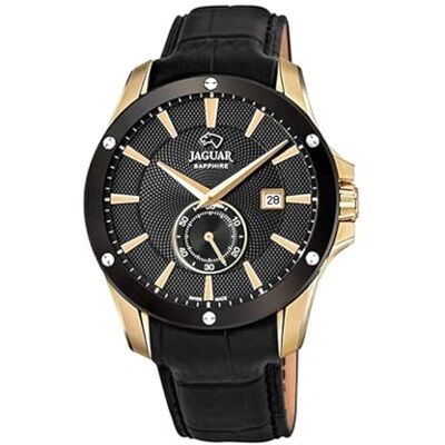 Jaguar Montre modèle J881 / 1 de la Collection ACAMAR, boîtier 44 mm avec Bracelet en Cuir Noir pour Homme J881/1, One Size, Classique Jaguar Montre modèle J881 / 1 de la Collection ACAMAR, boîtier 44 mm avec Bracelet en Cuir Noir pour Homme J881/1, One Size, Classique
