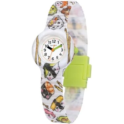 HIP HOP , Collection Kids Fun Montre pour enfants avec graphisme Sushi Lovers, bracelet en silicone écologique, boîtier 28 mm, facile à lire, couleurs vives, Blanc, 28, Moderne HIP HOP , Collection Kids Fun Montre pour enfants avec graphisme Sushi Lovers, bracelet en silicone écologique, boîtier 28 mm, facile à lire, couleurs vives, Blanc, 28, Moderne