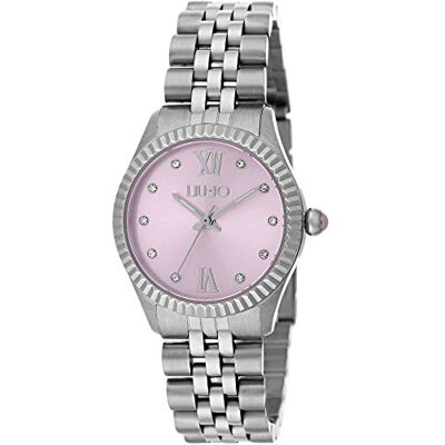 Liu Jo LiuJo TLJ1135 Montre à quartz analogique pour femme avec bracelet en acier inoxydable, Argenté/violet, 8052047759719 Liu Jo LiuJo TLJ1135 Montre à quartz analogique pour femme avec bracelet en acier inoxydable, Argenté/violet, 8052047759719