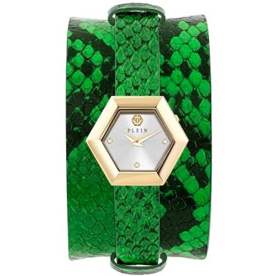 Philipp Plein LA Jungle DE Plein Montre analogique à quartz pour femme en cuir Philipp Plein LA Jungle DE Plein Montre analogique à quartz pour femme en cuir