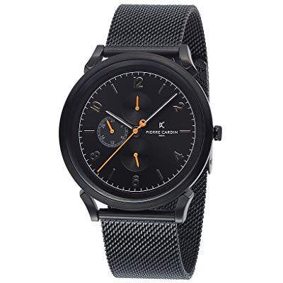 Pierre Cardin Montre Homme Multi-Cadrans Quartz Pigalle Nine, Noir, bracelet Pierre Cardin Montre Homme Multi-Cadrans Quartz Pigalle Nine, Noir, bracelet