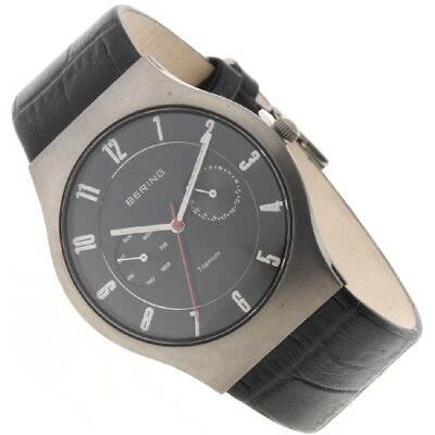 BERING Time 11939-472 Montre Homme Quartz Analogique Bracelet Cuir Noir BERING Time 11939-472 Montre Homme Quartz Analogique Bracelet Cuir Noir
