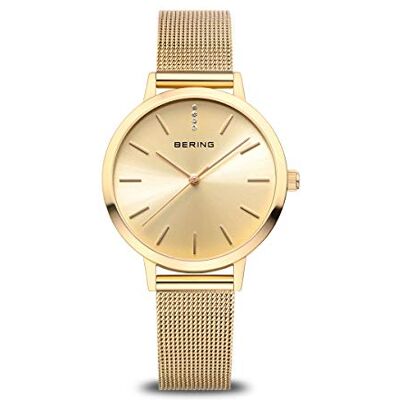 BERING Femmes Analogique Quartz Classic Collection Montre avec Bracelet en Acier Inoxydable & Verre Saphir 13434-333 BERING Femmes Analogique Quartz Classic Collection Montre avec Bracelet en Acier Inoxydable & Verre Saphir 13434-333