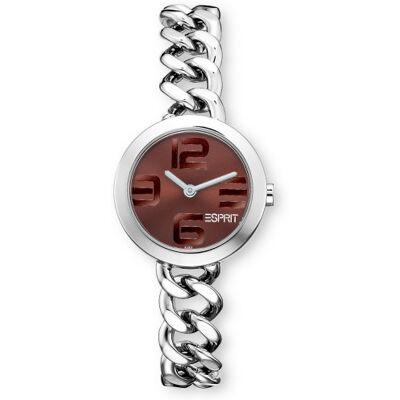 ESPRIT 4326067 Montre Femme Quartz Analogique Bracelet Acier Inoxydable Argent, Marron/Argent, bracelet ESPRIT 4326067 Montre Femme Quartz Analogique Bracelet Acier Inoxydable Argent, Marron/Argent, bracelet