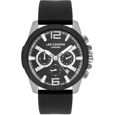 Lee Cooper Montre à mouvement VX9JE1 pour homme, affichage multifonction et bracelet en cuir – LC07613.351, noir, bracelet, Sangle Lee Cooper Montre à mouvement VX9JE1 pour homme, affichage multifonction et bracelet en cuir – LC07613.351, noir, bracelet, Sangle