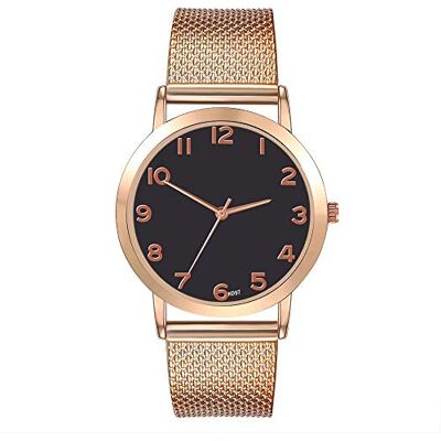 INGRAX Montres Femmes Silicone Maille Ceinture Montres en Acier Inoxydable Verre Rond Quartz Montres analogiques Dames Montre-Bracelet discrète INGRAX Montres Femmes Silicone Maille Ceinture Montres en Acier Inoxydable Verre Rond Quartz Montres analogiques Dames Montre-Bracelet discrète