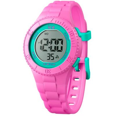 ICE-WATCH ICE digit Pink turquoise Montre rose fille avec bracelet en plastique 021275 (Small) ICE-WATCH ICE digit Pink turquoise Montre rose fille avec bracelet en plastique 021275 (Small)