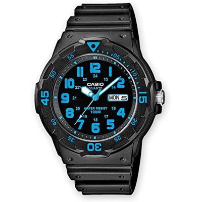 Casio Montre Mixte Noir Neo-Display MRW200H-2BV Bracelet Résine, Multicolore, Large, Montre à quartz, montre de plongée Casio Montre Mixte Noir Neo-Display MRW200H-2BV Bracelet Résine, Multicolore, Large, Montre à quartz, montre de plongée