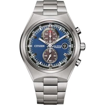 Citizen Eco-Drive CA7090-87L Montre solaire pour homme en titane avec bracelet en titane – Chronographe, Bracelet Citizen Eco-Drive CA7090-87L Montre solaire pour homme en titane avec bracelet en titane – Chronographe, Bracelet