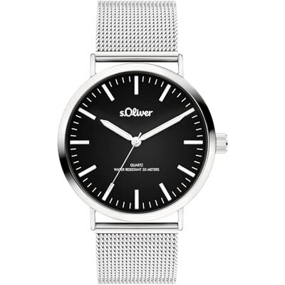 s.Oliver Montre pour femme Ronde Argent 38 mm Élégante montre pour femme en acier inoxydable poli avec mouvement à quartz Étanche 5 ATM Résistante aux rayures s.Oliver Montre pour femme Ronde Argent 38 mm Élégante montre pour femme en acier inoxydable poli avec mouvement à quartz Étanche 5 ATM Résistante aux rayures