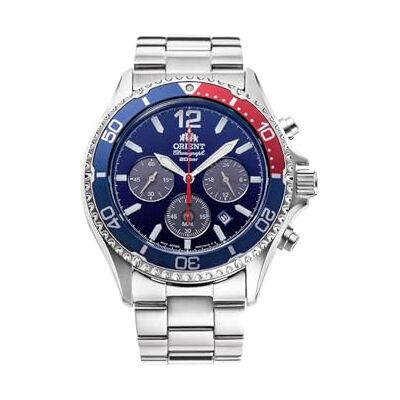 Orient Sports Diver Mako Solar Chrono Montre chronographe Acier Casual Sports Diver RA-TX02, Pepsi, Sportif Orient Sports Diver Mako Solar Chrono Montre chronographe Acier Casual Sports Diver RA-TX02, Pepsi, Sportif
