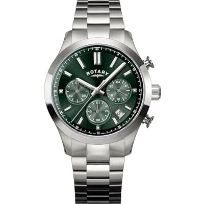 Rotary Heritage Montre chronographe en acier inoxydable pour homme Rotary Heritage Montre chronographe en acier inoxydable pour homme