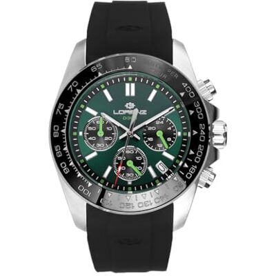 Lorenz DI300 Chronograph 030274EE Montre pour homme de sport Chronographe sous-marin professionnel jusqu'à 300 mètres avec bracelet en résine Lorenz DI300 Chronograph 030274EE Montre pour homme de sport Chronographe sous-marin professionnel jusqu'à 300 mètres avec bracelet en résine