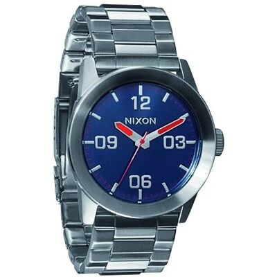 NIXON Private A276307 Montre à quartz analogique pour homme, Horloge avec bracelet en acier inoxydable, Argenté., Bracelet NIXON Private A276307 Montre à quartz analogique pour homme, Horloge avec bracelet en acier inoxydable, Argenté., Bracelet