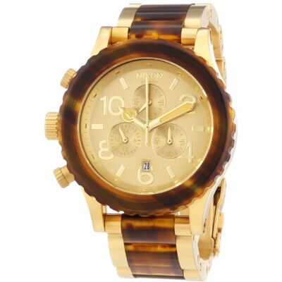 NIXON A0371424-00 Montre Homme Quartz Chronographe Chronomètre Bracelet Multicolore, Doré/Multicolore NIXON A0371424-00 Montre Homme Quartz Chronographe Chronomètre Bracelet Multicolore, Doré/Multicolore