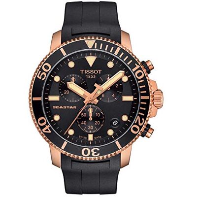 Tissot Montre Seastar 1000 chrono acier cuivré Tissot Montre Seastar 1000 chrono acier cuivré