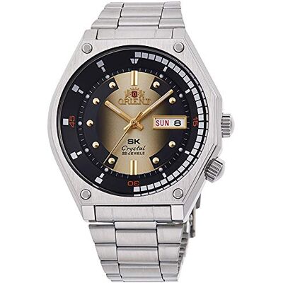 Orient Neo 70s Revival Vintage Montre-bracelet automatique pour homme à remontage manuel mécanique sport bracelet et boîtier en acier inoxydable, Sk Champagne Gradué, Bracelet Orient Neo 70s Revival Vintage Montre-bracelet automatique pour homme à remontage manuel mécanique sport bracelet et boîtier en acier inoxydable, Sk Champagne Gradué, Bracelet