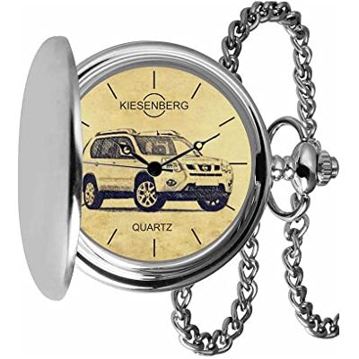 KIESENBERG Montre de poche vintage en argent cadeau personnalisé pour X-Trail II modèle de soins pour homme Montre TA-5703, argenté KIESENBERG Montre de poche vintage en argent cadeau personnalisé pour X-Trail II modèle de soins pour homme Montre TA-5703, argenté