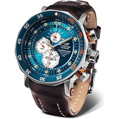 Vostok Europe Lunokhod 2 YM86-620A636-BLAU Montre multifonction pour homme Bleu, sangle Vostok Europe Lunokhod 2 YM86-620A636-BLAU Montre multifonction pour homme Bleu, sangle