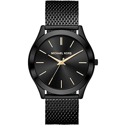 Michael Kors Montre Runway pour homme, mouvement à quartz trois aiguilles avec date, bracelet en acier inoxydable ou en PVC Michael Kors Montre Runway pour homme, mouvement à quartz trois aiguilles avec date, bracelet en acier inoxydable ou en PVC