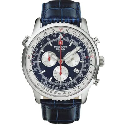Alpine 7078.9 Montre analogique à quartz pour homme en cuir Alpine 7078.9 Montre analogique à quartz pour homme en cuir