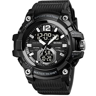 XHJL Montre numérique Militaire pour Homme Montres de Sport multifonctionnelles Montres Boussole avec Alarme Baromètre étanche 50M Thermomètre Chronomètre Montre à rétroéclairage LED, Black, sangle XHJL Montre numérique Militaire pour Homme Montres de Sport multifonctionnelles Montres Boussole avec Alarme Baromètre étanche 50M Thermomètre Chronomètre Montre à rétroéclairage LED, Black, sangle
