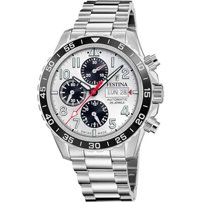 Festina Swiss Made Montre automatique pour homme en acier inoxydable 316L Festina Swiss Made Montre automatique pour homme en acier inoxydable 316L