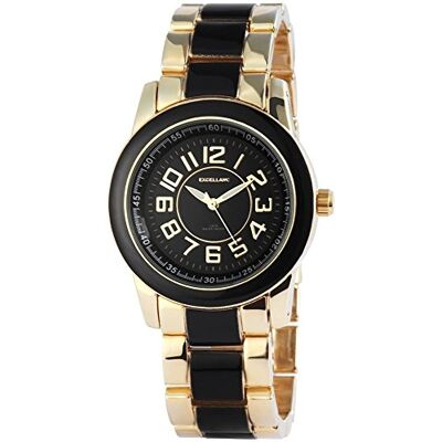 Excellanc 150901000012 Montre Femme Quartz Analogique Bracelet différents matériaux Multicolore, Noir/Multicolore, bracelet Excellanc 150901000012 Montre Femme Quartz Analogique Bracelet différents matériaux Multicolore, Noir/Multicolore, bracelet