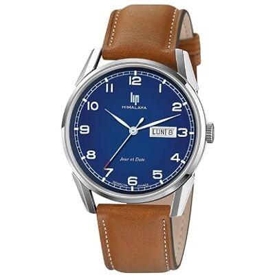Lip Himalaya 40 Montre Homme Acier Cuir Marron 671705 Lip Himalaya 40 Montre Homme Acier Cuir Marron 671705