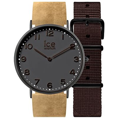 ICE-WATCH CITY Folkestone Men's (Unisex) wristwatch with leather strap + extra nylon strap 001360 (Medium) ICE-WATCH CITY Folkestone Men's (Unisex) wristwatch with leather strap + extra nylon strap 001360 (Medium)