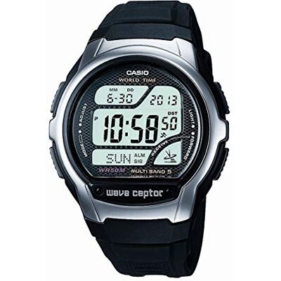 Casio WV-58U-1AVES Mens golf receptor-verlichting zwart kunststof horloge Casio WV-58U-1AVES Mens golf receptor-verlichting zwart kunststof horloge