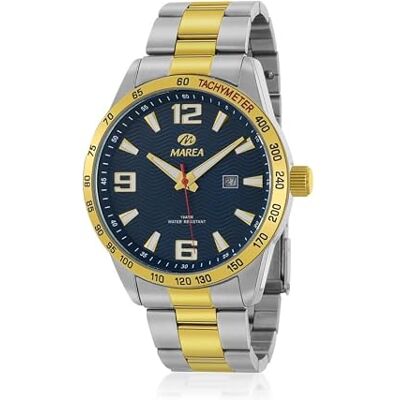 Marea Montre Homme Cadran Bleu Bicolore Or et Argent Montre Tachymètre Etanche Violet et Argent Elégante, violet et argent, Elégant Marea Montre Homme Cadran Bleu Bicolore Or et Argent Montre Tachymètre Etanche Violet et Argent Elégante, violet et argent, Elégant