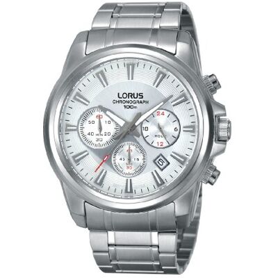 Lorus Montre chronographe pour homme RT327AX9, Argenté., Bracelet Lorus Montre chronographe pour homme RT327AX9, Argenté., Bracelet