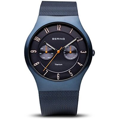 BERING Hommes Analogique Quartz Titanium Collection Montre avec Bracelet en Acier Inoxydable & Verre Saphir 11939-393 BERING Hommes Analogique Quartz Titanium Collection Montre avec Bracelet en Acier Inoxydable & Verre Saphir 11939-393