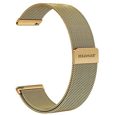 masar 20mm Gold Magnétique Bracelet de Montre Maille Milanaise Milanais Acier 20 MAG Or masar 20mm Gold Magnétique Bracelet de Montre Maille Milanaise Milanais Acier 20 MAG Or