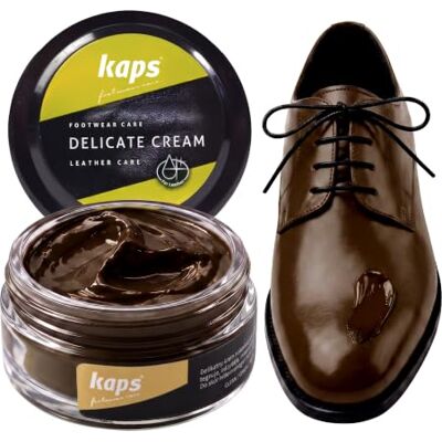 Kaps Professional Crème de soin Delicate Cream pour chaussures Cirage & soin pour nettoyer et rafraîchir le cuir naturel et synthétique (50 ml), 50ml 1.70 fl.oz. Kaps Professional Crème de soin Delicate Cream pour chaussures Cirage & soin pour nettoyer et rafraîchir le cuir naturel et synthétique (50 ml), 50ml 1.70 fl.oz.