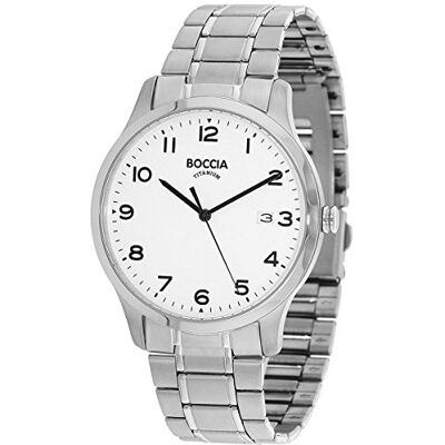 Boccia Montre à quartz analogique pour homme avec bracelet en titane 3620-01, Bracelet Boccia Montre à quartz analogique pour homme avec bracelet en titane 3620-01, Bracelet