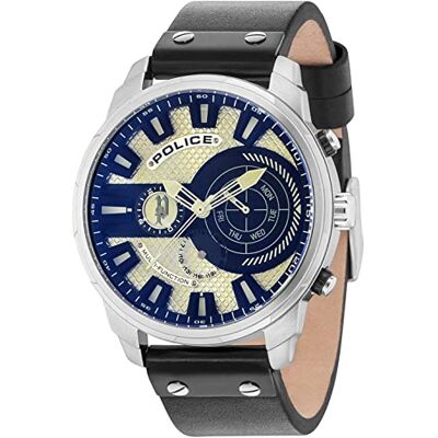 Police Montre multi-cadran à quartz pour homme avec bracelet en cuir PL15217JS.04, bracelet Police Montre multi-cadran à quartz pour homme avec bracelet en cuir PL15217JS.04, bracelet